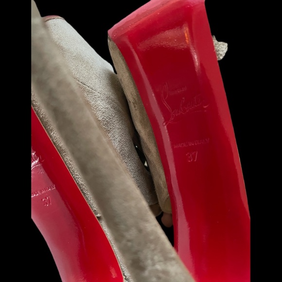 Christian Louboutin CARLOTA 160 Grege 37 Worn Once - Picture 10 of 12